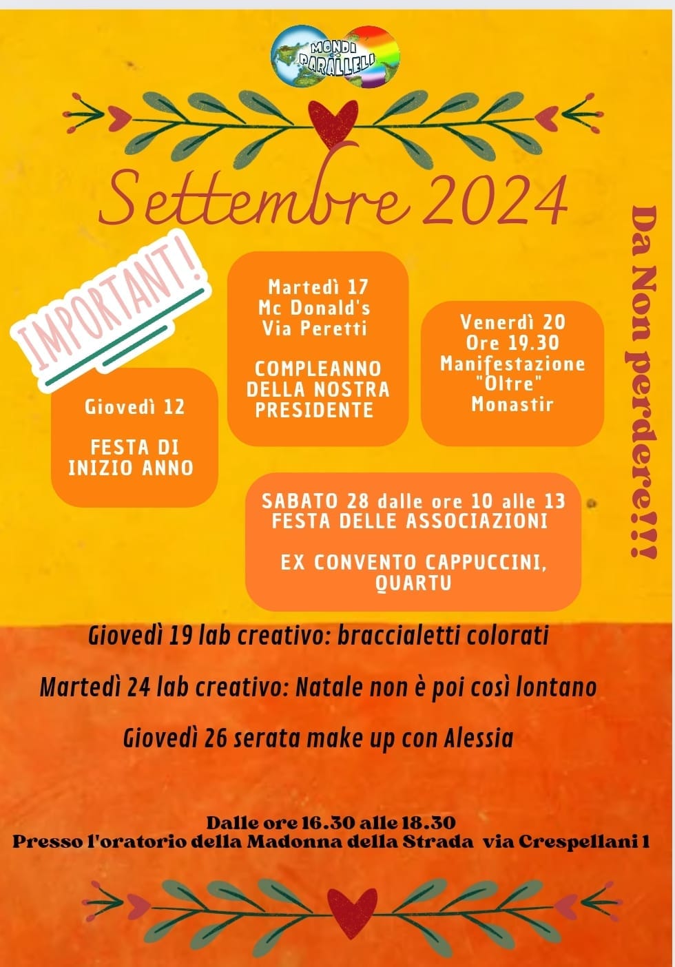 Appuntamenti settembre 2024